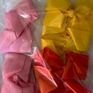 Bundle of 6 - 4" Hairbows - 3 Sets of Pigtails   B8210 Handmade NWT Boutique
